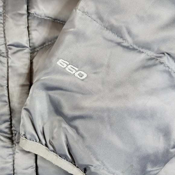 The North Face Womens 650 Down Puffer Jacket Gray Medium‎ Quilted Coat - Picture 6 of 11